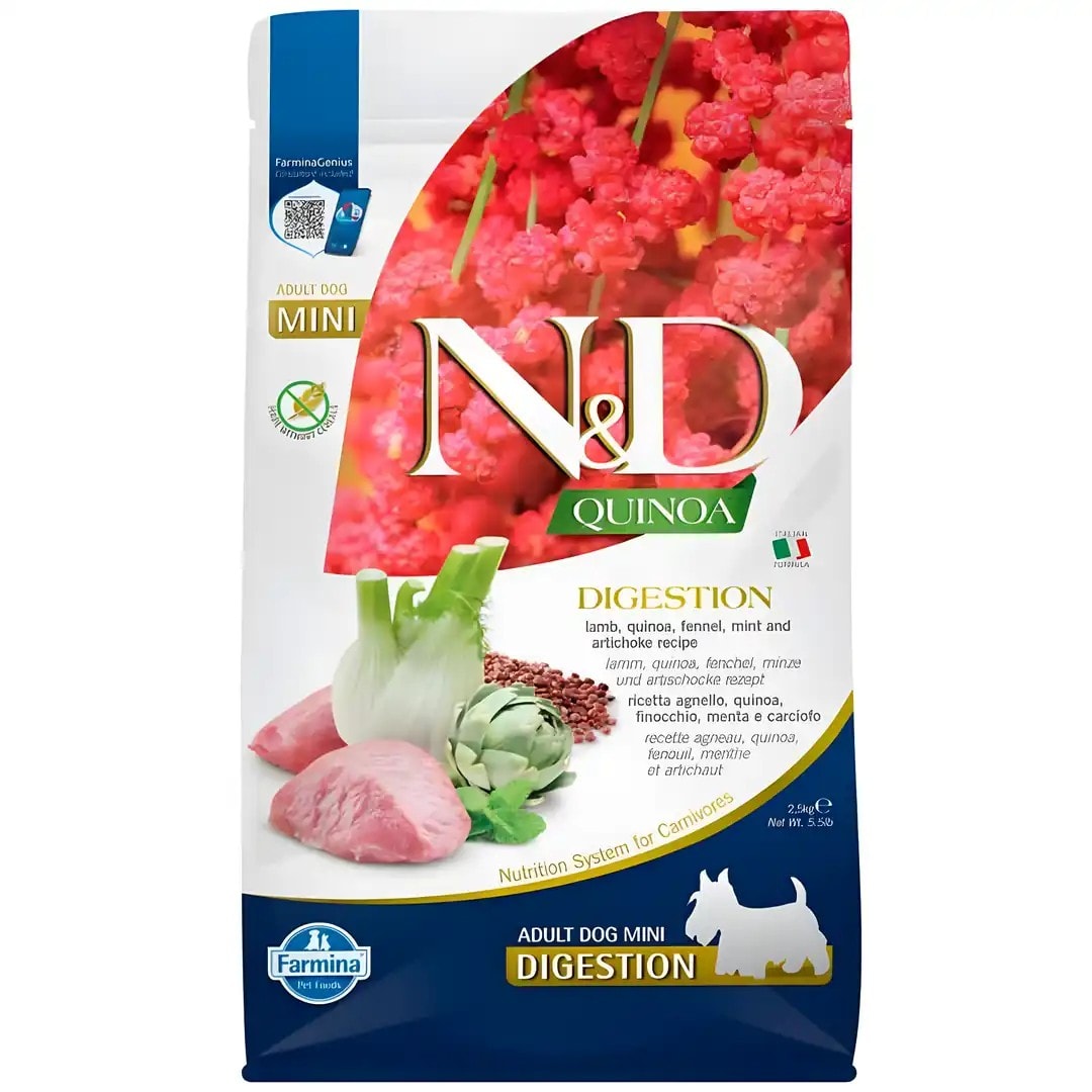 N&D Quinoa Digestion Kuzulu Mini Yetişkin Köpek Maması 2.5 Kg